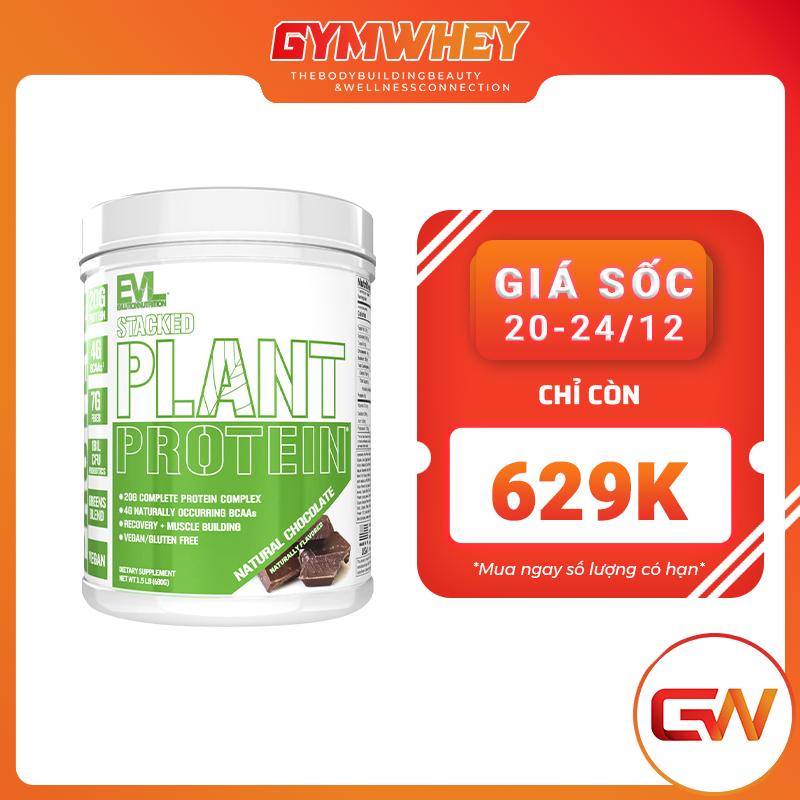 Stacked Greens Đạm Thực Vật Vegan Pro Bổ Sung Protein Cho Cơ Thể EVLUTION STACKED PLANT PROTEIN 1.5LBS