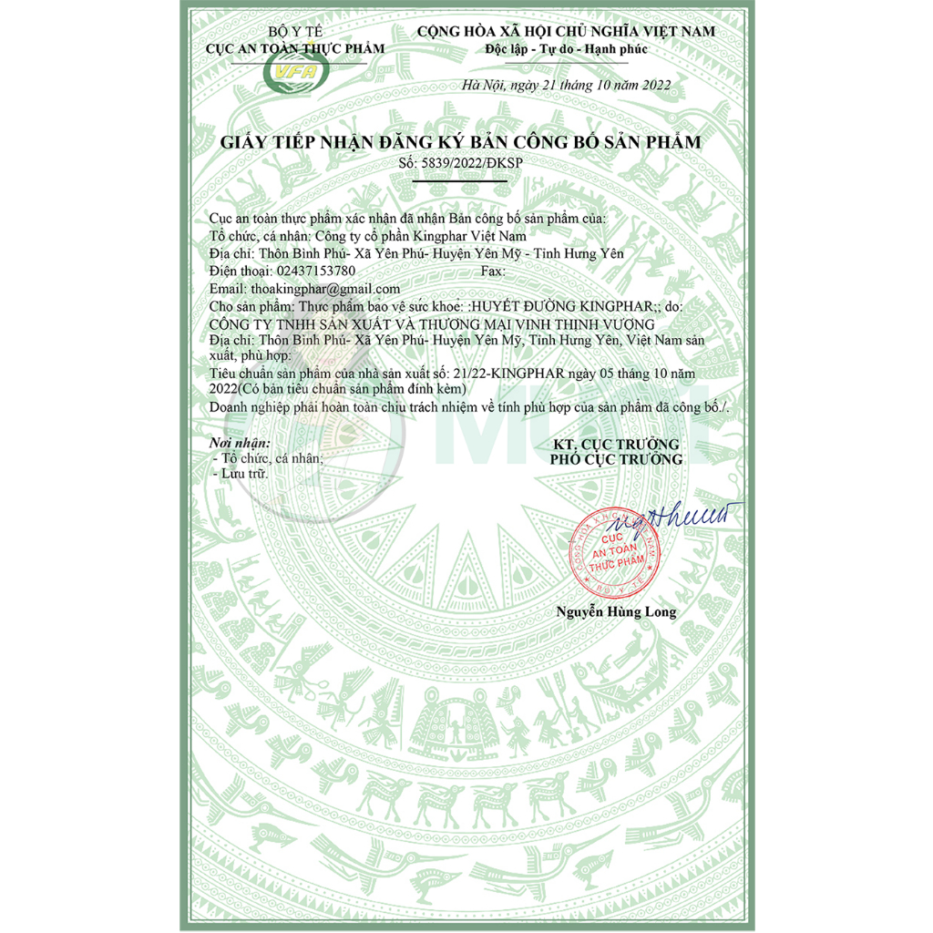 Viên uống T.Đ Kingphar kiểm soát đường huyết