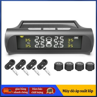 Cảm Biến Áp Suất Lốp Ô TÔ TPMS,màn hình áp suất lốp,Sạc năng lượng mặt trời + USB,Chống nước IPX7,máy dò lốp ô tô
