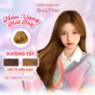 Thuốc nhuộm tóc màu NÂU VÀNG MẬT ONG thuốc nhuộm tóc tại nhà Buddyhairs tặng kèm phụ kiện nhuộm tóc