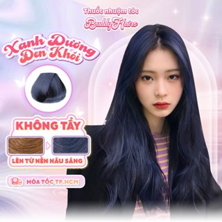 Thuốc nhuộm tóc màu XANH DƯƠNG ĐEN KHÓI,XANH ĐEN KHÓI thuốc nhuộm tóc tại nhà Buddyhairs tặng kèm phụ kiện nhuộm tóc