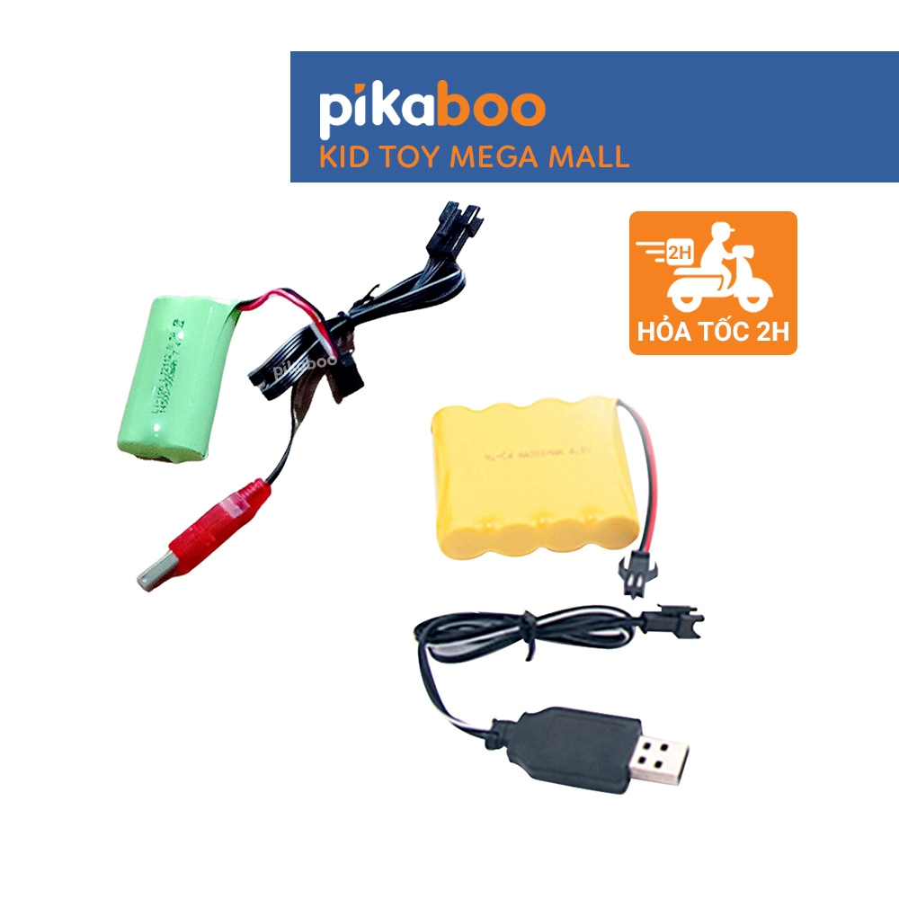 Bộ pin sạc ô tô điều khiển kèm dây usb cao cấp Pikaboo
