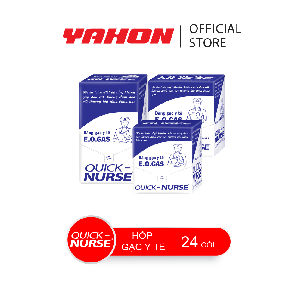 Gạc y tế quick-nurse 24 gói/hộp, 12 hộp/thùng