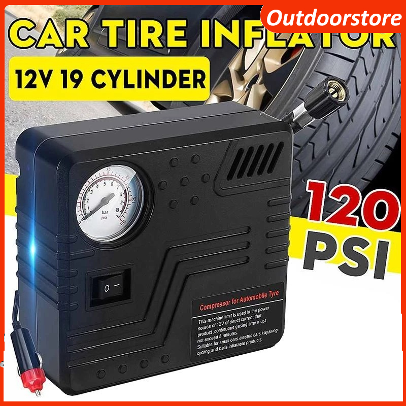 Bơm lốp ô tô 12v siêu mạnh nội địa Nhật Bản bơm xe máy xe đạp xe hơi từ 4-16 chỗ, Máy nén khi bơm lốp ô tô mini