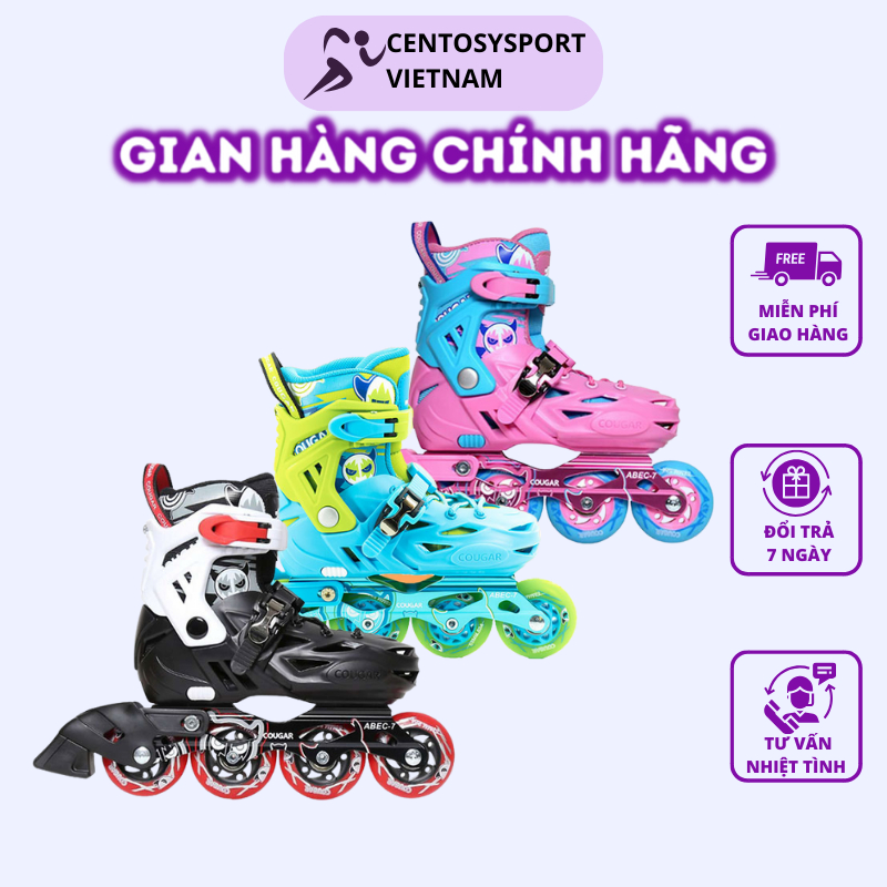 Giày Patin Trẻ Em Cao Cấp  Cougar 303 - Có Form Chắc Chắn, Phanh An Toàn