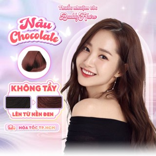 Thuốc nhuộm tóc màu NÂU SOCOLA, NÂU CHOCOLATE thuốc nhuộm tóc tại nhà Buddyhairs tặng kèm phụ kiện nhuộm tóc