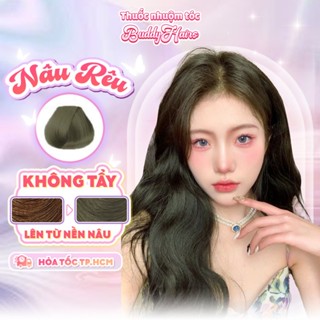 Thuốc nhuộm tóc màu NÂU RÊU thuốc nhuộm tóc tại nhà Buddyhairs tặng kèm phụ kiện nhuộm tóc