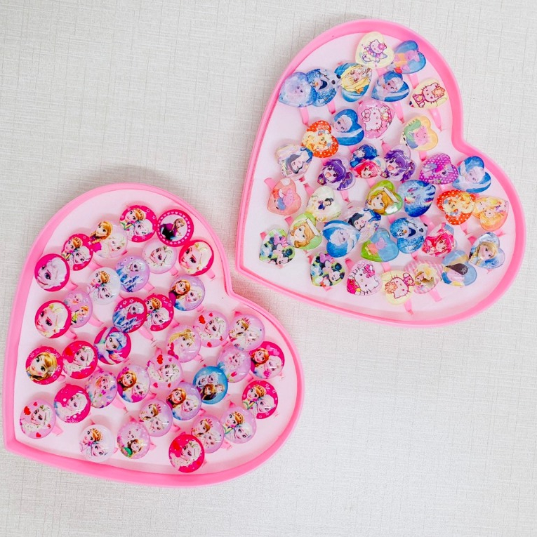 SỈ HỘP 36 CHIẾC NHẪN CÔNG CHÚA ELSA CHO BÉ