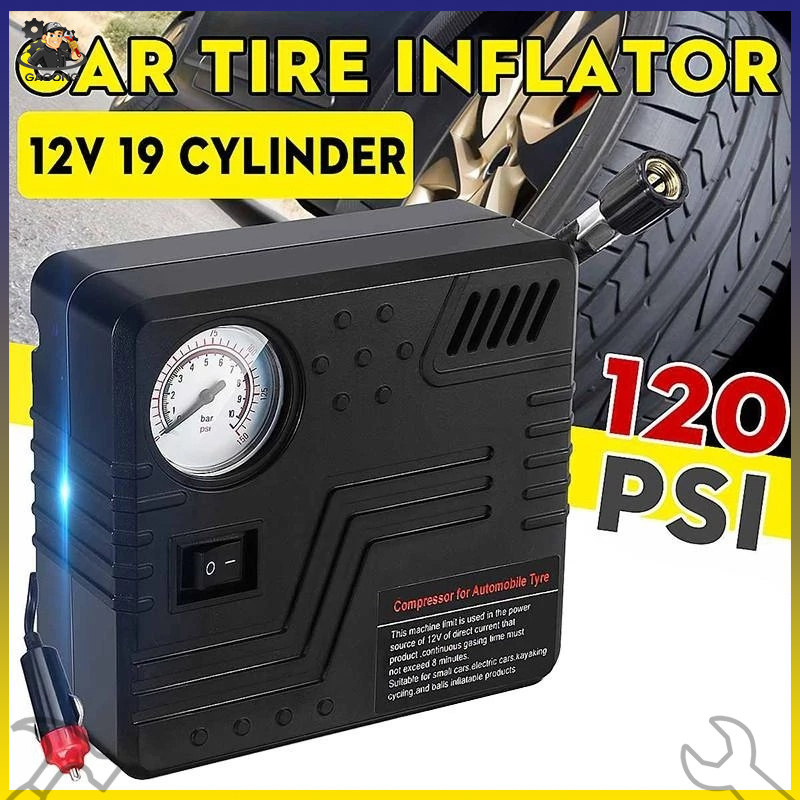  Bơm lốp ô tô 12v siêu mạnh Daihatsu  bơm xe máy  xe đạp xe hơi từ 4-16 chỗ Máy nén khi bơm lốp ô tô mini 