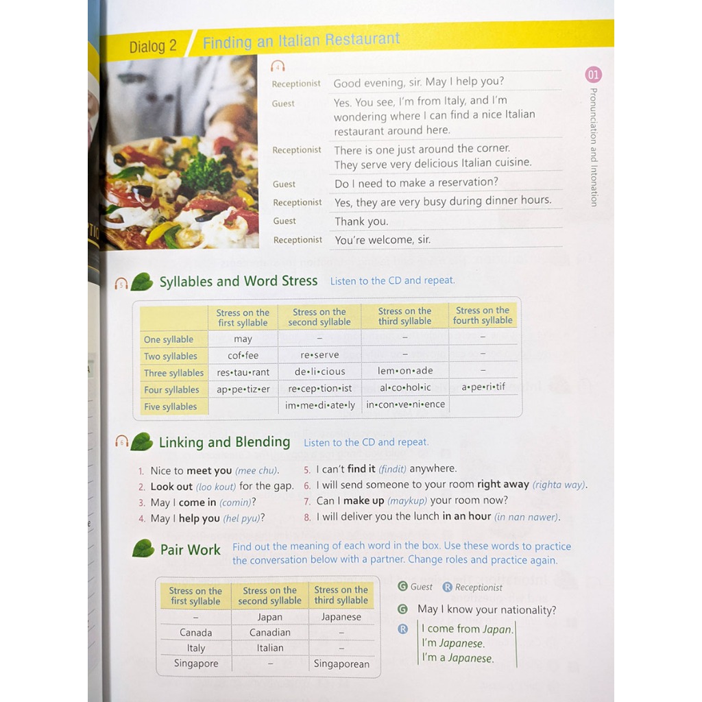 Sách - English for Tourism and Restaurants - Book 1