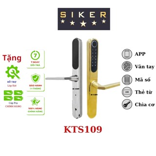 Khoá cửa vân tay điện tử thông minh cho cửa nhôm cao cấp có app tiếng việt- SIKER 109 - bảo hành 2 NĂM hỗ trợ lắp đặt