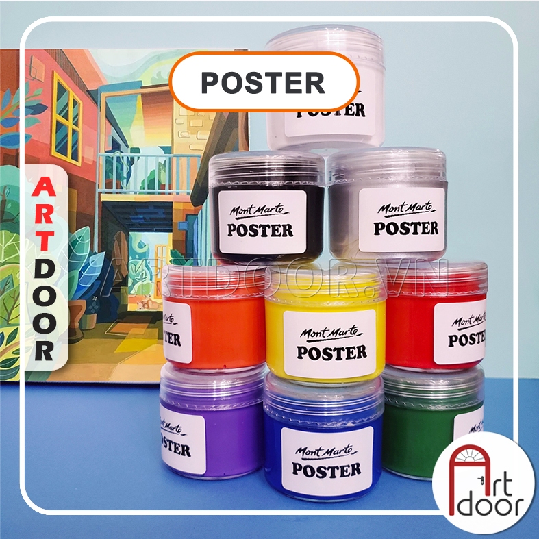 Màu vẽ Poster Pant MONT MARTE Hũ  luyện thi vẽ trang trí màu, học vẽ, tô tượng