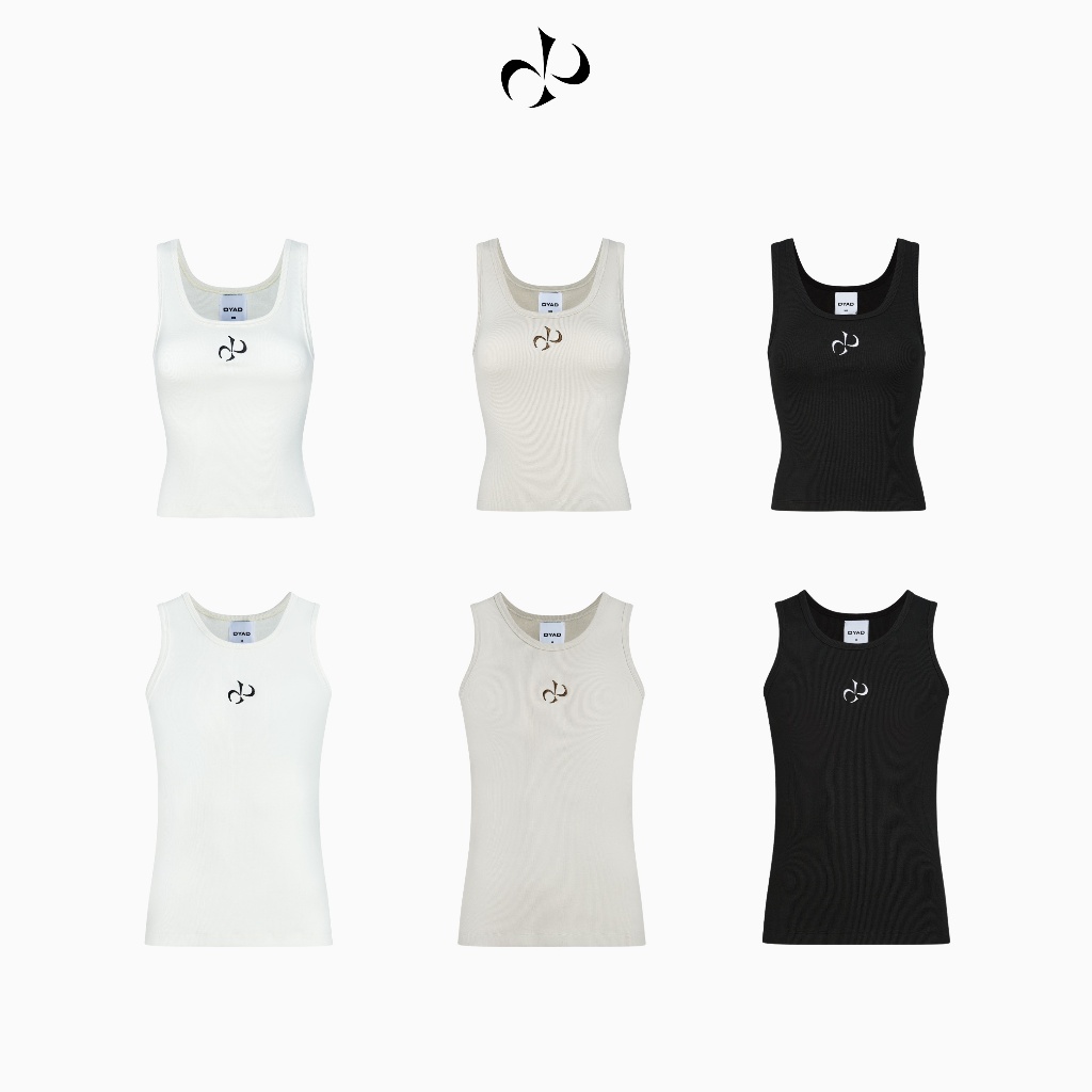 Áo thun ba lỗ unisex, tank top dáng dài ôm logo DYAD