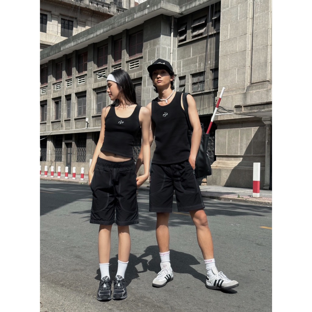 Áo thun ba lỗ unisex, tank top dáng dài ôm logo DYAD