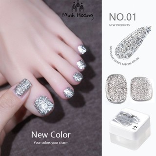 Gel nhũ kim tuyến siêu sáng trang trí móng tay dành cho nữ ( hũ lớn 8g )