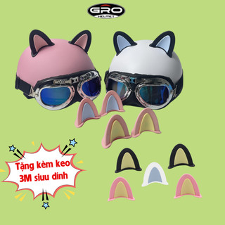 Tai mèo gắn mũ bảo hiểm siêu cute dành cho nam nữ, phụ kiện dành cho mũ bảo hiểm