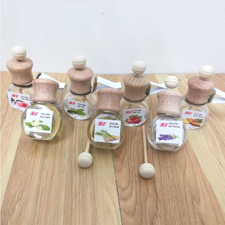 Tinh Dầu Kẹp Cửa Gió xe oto, điều hòa hương sả chanh, bạc hà, dứa thơm, hoa bưởi