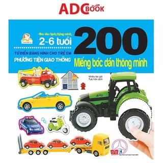 Sách - 200 miếng bóc dán thông minh - phương tiện giao thông