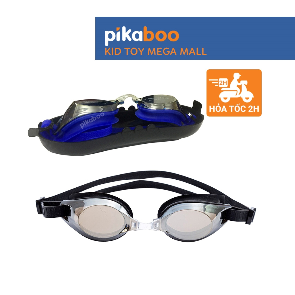 Kính bơi trẻ em, người lớn Pikaboo chất liệu silicone và PC mắt kính tráng gương cao cấp chống tia cực tím