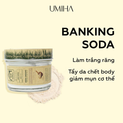 Bột trắng răng Banking Soda hữu cơ UMIHA giúp làm trắng răng hiệu quả 85g