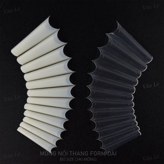 Móng nối thang phom dài đủ size hộp 240 móng