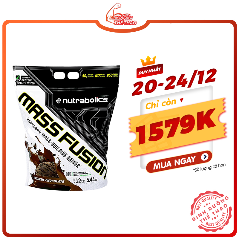 Sữa Tăng Cân Tăng Cơ Nutrabolics Mass Fusion 12lbs - Chính Hãng 100%