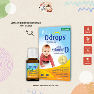 Vitamin D3 Baby Ddrops Organic  cho bé từ sơ sinh Mỹ (90 giọt - Mẫu Mới)