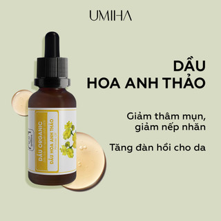Dầu Hoa Anh Thảo hữu cơ UMIHOME nguyên chất - Dưỡng phục hồi da, cấp ẩm sâu, tăng độ đàn hồi da, chống lão hóa, nếp nhăn
