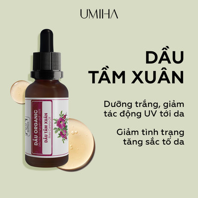 Dầu Tầm Xuân hữu cơ UMIHA nguyên chất 30ml - Ngừa thâm quầng mắt, thâm môi, dưỡng da