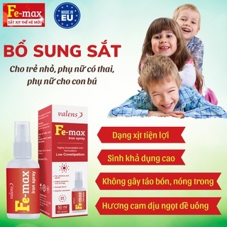 Sắt xịt Fe-Max Iron Spray phòng ngừa thiếu máu do thiếu sắt