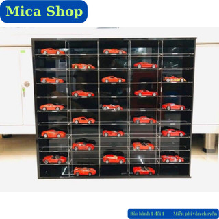  Kệ mica trưng bày xe mô hình đa năng tỉ lệ 1:64   50 xe  