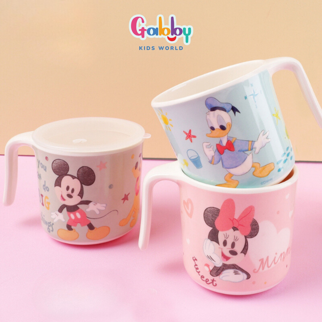 Ly Uống Nước Có Tay Cầm Hoạt Hình Disney Nhựa Melamine Cho Bé Nhiều Mẫu Mã