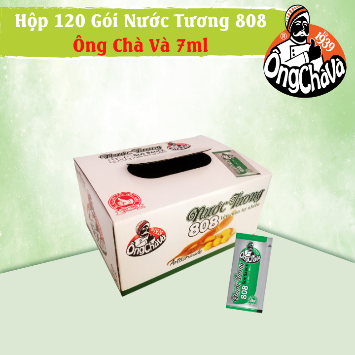 Hộp 120 gói Nước Tương 808 Ông Chà Và (Soy Sauce)