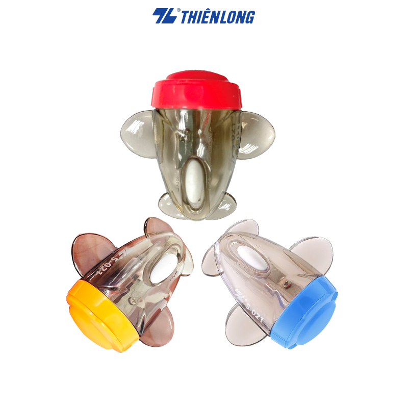 Chuốt bút chì mini Thiên Long Điểm 10 S-021 có khoan chứa gỗ vụn tiện lợi, nhỏ gọn, Màu sắc bắt mắt - Màu ngẫu nhiên