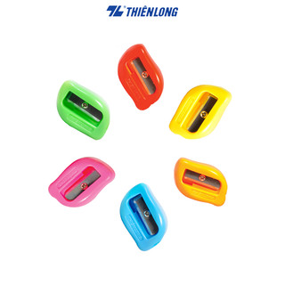 Combo 4 Chuốt bút chì mini Thiên Long Điểm 10 TP-S021chiếc lá nhỏ gọn tiện lợi -Xanh lá/Dương/Hồng/Vàng- Giao ngẫu nhiên