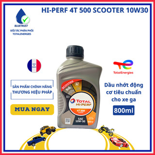 Dầu nhớt xe tay ga total hi perf 4t 500 scooter 10w30 - 800ml