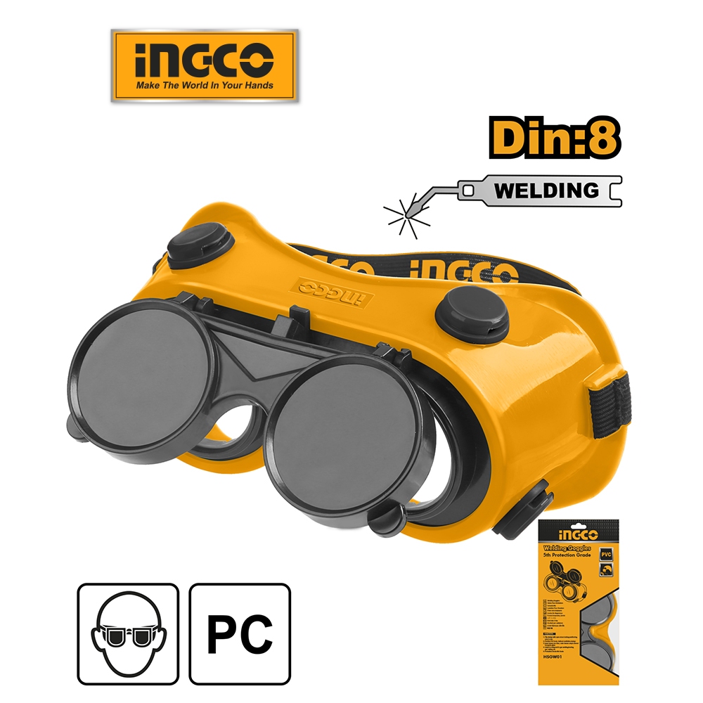Kính bảo hộ, kính hàn đeo bảo vệ mắt INGCO HSGW01