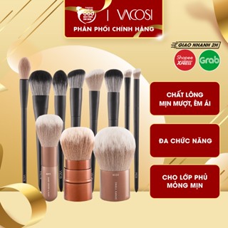Cọ Phủ Phấn Tạo Khối, Highlight Và Má Hồng Bỏ Túi Vacosi Short Powder & Blush