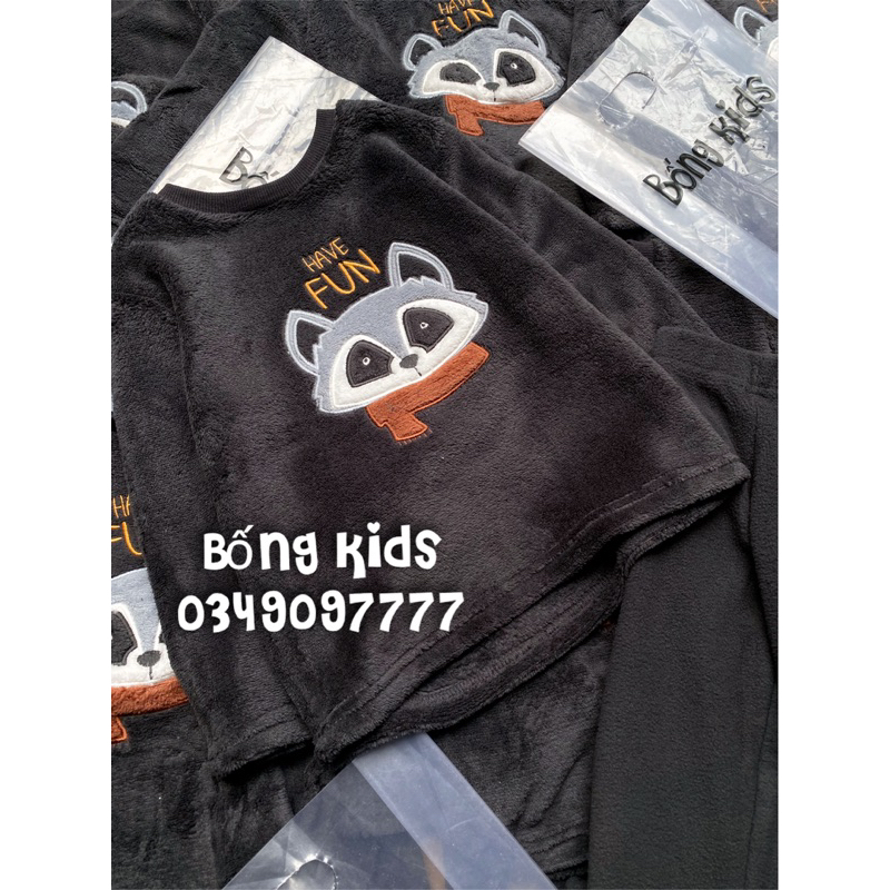 Bộ Lông Bé Trai Chồn Đeo Khăn Xám Kiabi