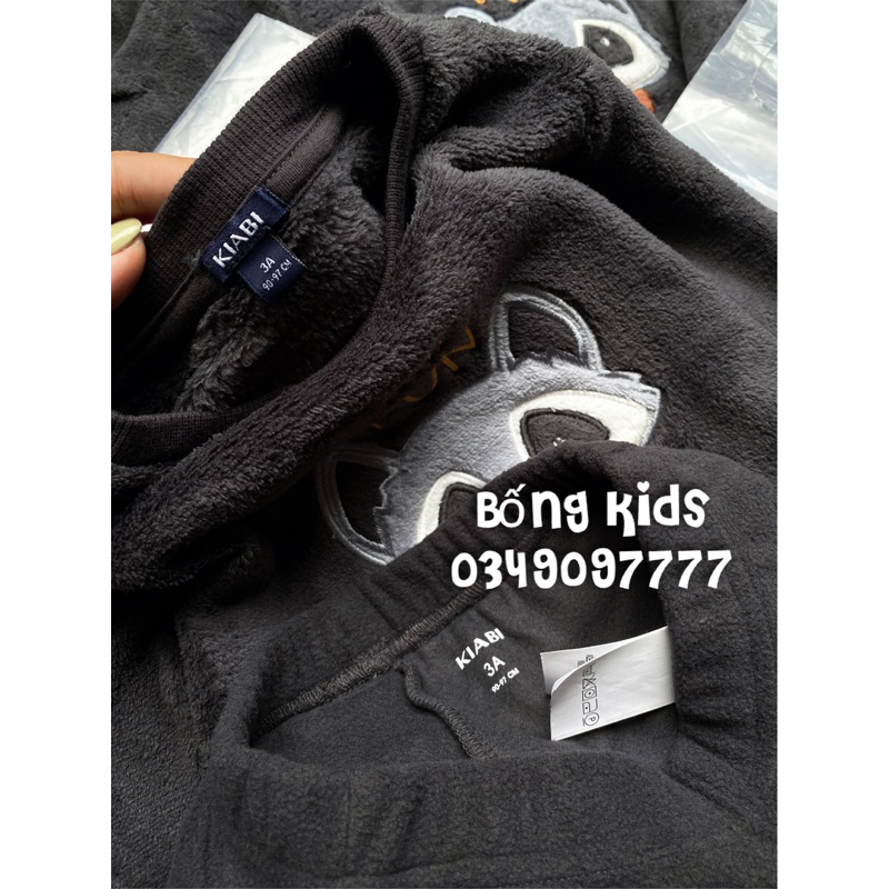 Bộ Lông Bé Trai Chồn Đeo Khăn Xám Kiabi