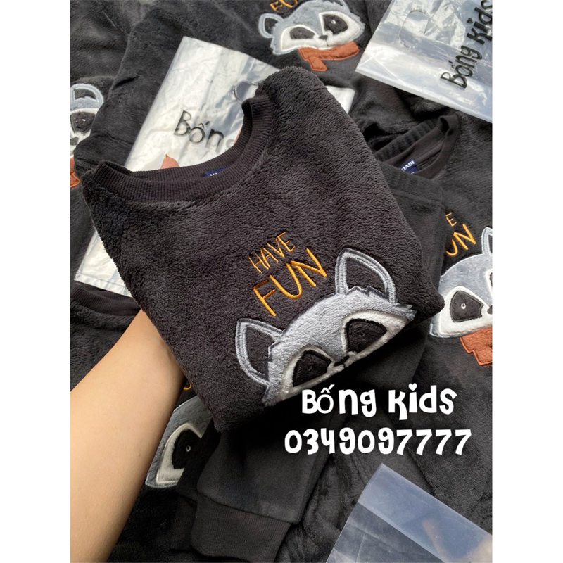 Bộ Lông Bé Trai Chồn Đeo Khăn Xám Kiabi