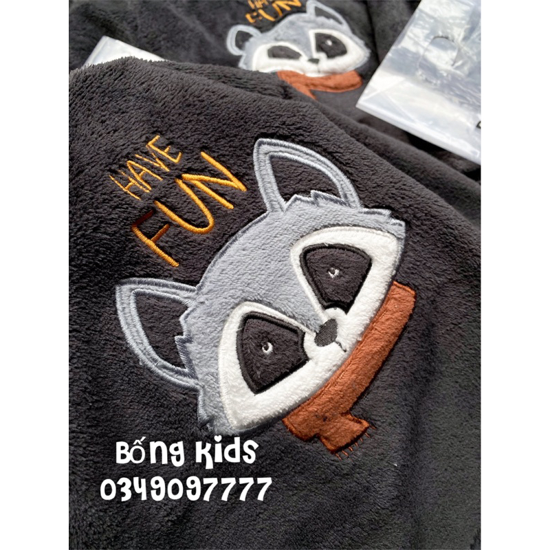 Bộ Lông Bé Trai Chồn Đeo Khăn Xám Kiabi