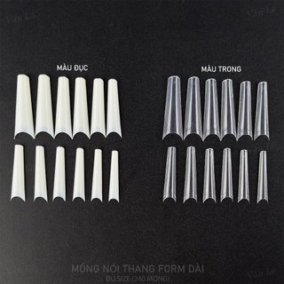 Móng nối phom thang dài hộp 240 móng đủ size