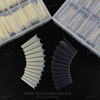 Móng nối phom thang dài đủ size hộp 240 móng