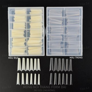 Móng nối phom thang dài hộp 240 móng đủ size