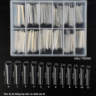 Móng nối phom thang dài đủ size hộp 240 móng
