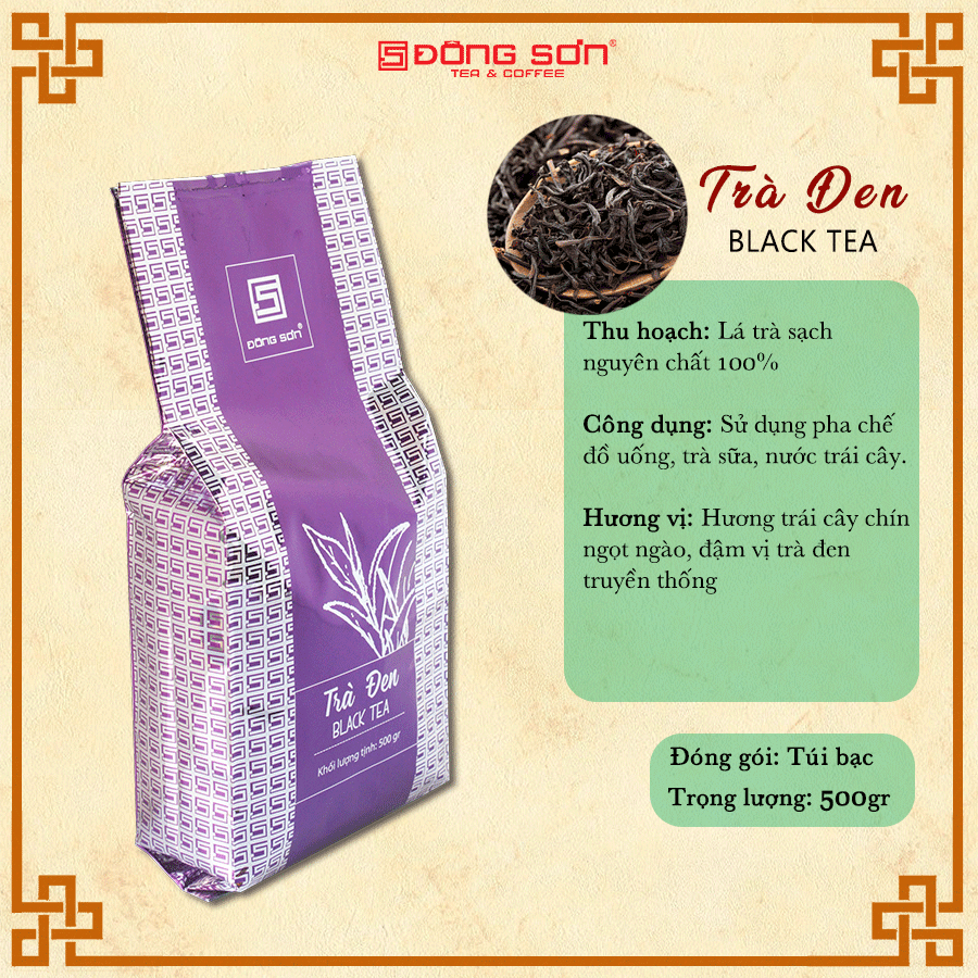 TRÀ ĐEN pha trà sữa - Đông Sơn  [ Nguyên liệu làm trà sữa Truyền thống 500gr/gói ]