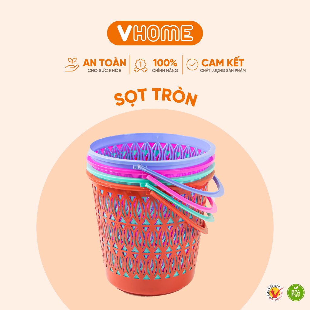 Sọt Nhựa Đựng Quần Áo, Sọt Đựng Đồ, Giỏ Đựng Đồ Chơi Nhựa VĨ HƯNG - 6502