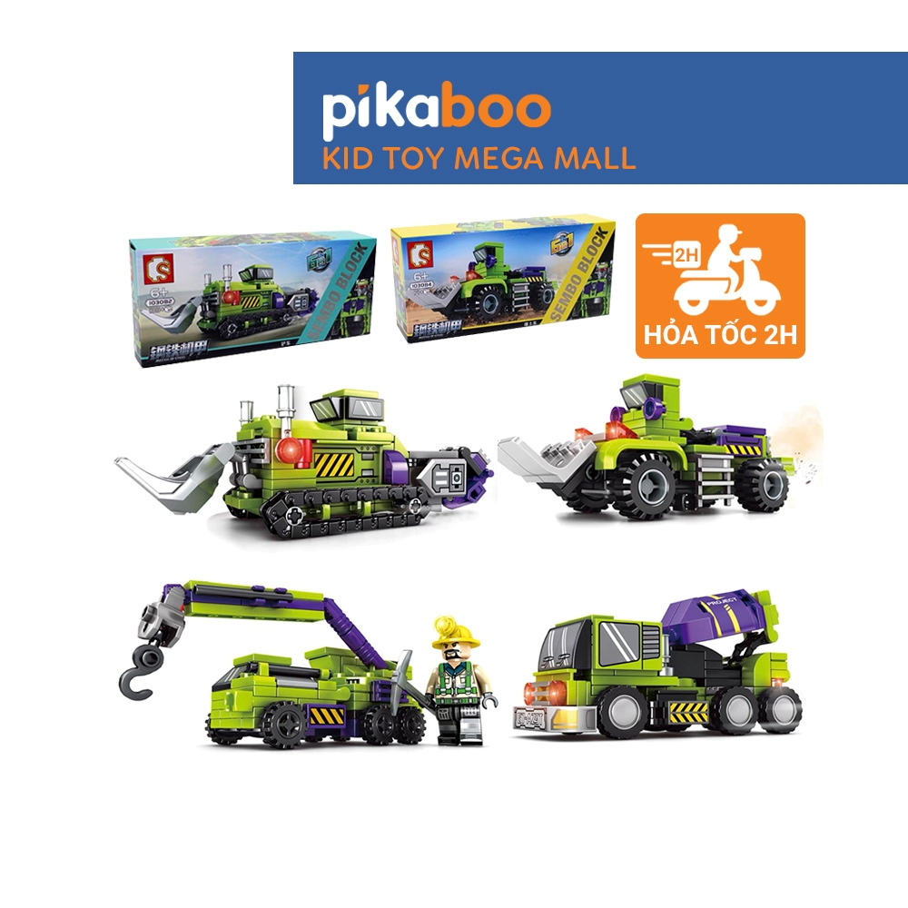 Đồ chơi lắp ráp mô hình robot cho bé Pikaboo chất liệu nhựa ABS chắc khỏe bền an toàn bền đẹp