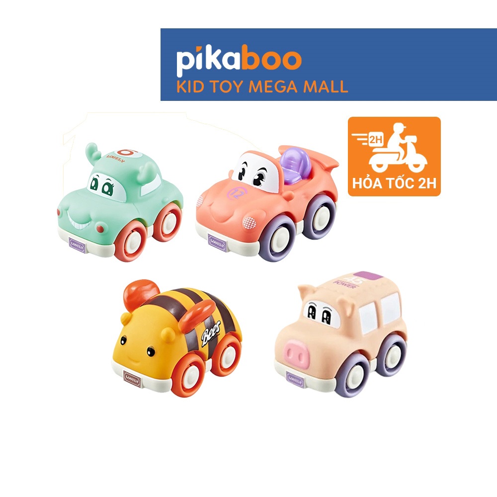 Đồ chơi ô tô xúc xắc Pikaboo mẫu mã đa dạng màu sắc phong phú giúp kích thích thị giác chất liệu nhựa an toàn